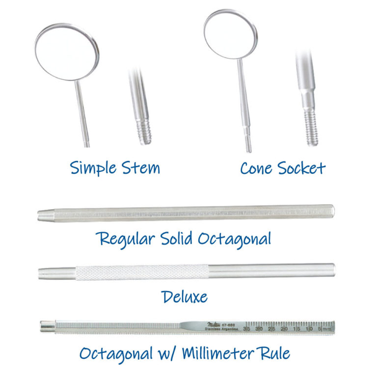 Single Sided Mouth Mirrors and Handles Orthodontic Supply & Equipment