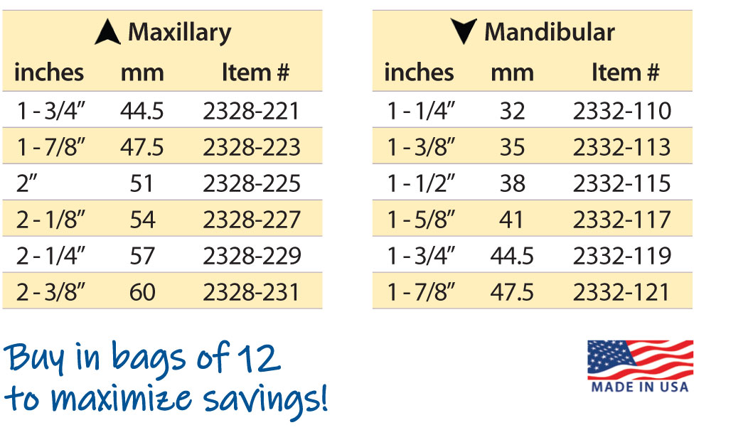 OSE Labial Archwires Orthodontic Supply & Equipment Company