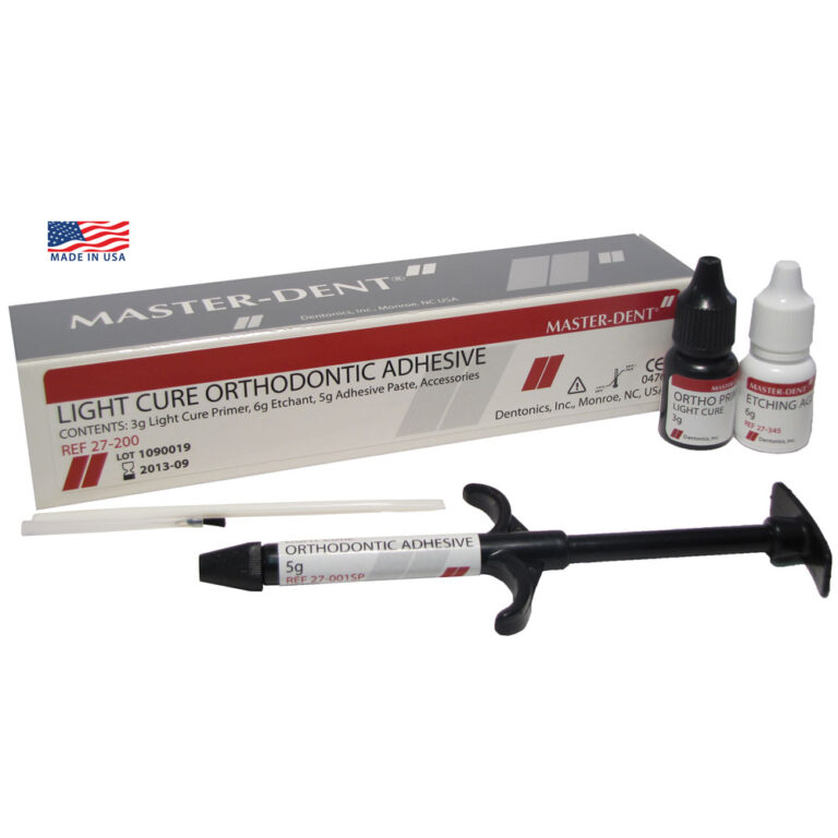 Dental Ortho Primer Bonding Resin & Etching Gel Kit For Light Cure Brackets Braces