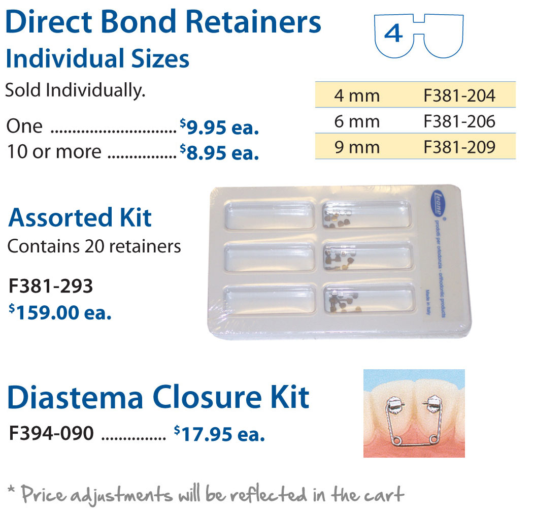 Diastema Closure Kit and Direct Bond Retainers – Orthodontic Supply &  Equipment Company