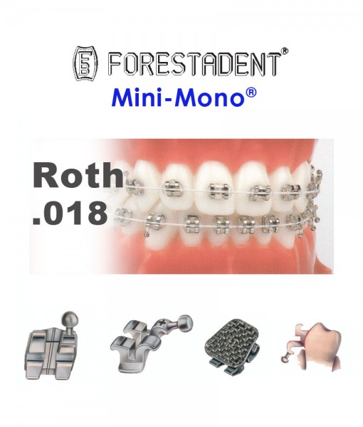 Forestadent® MiniMono® .018 Roth Technique Stainless Steel Brackets