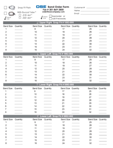 Molar Band Order Form