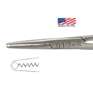 Orthopli Elastic Inserting Hemostat (Grooved Tip #018R)