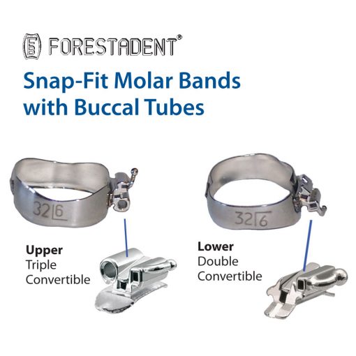 Snap-Fit Bands - 1st Molar with Buccal Tubes - .022